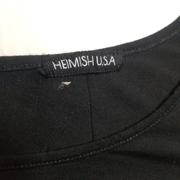 HEIMISH USA WOMEN'S BLACK AND CREAM TUNIC BLOUSE SIZE MEDIUM - Picture 3 of 11